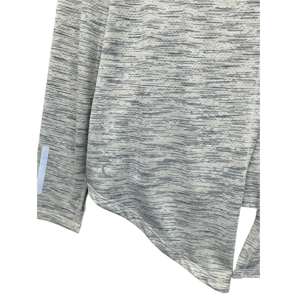 ZYIA Active Gray Ash Split Back Long Sleeve Tee Reflective Women's Sz. Medium - Picture 6 of 15